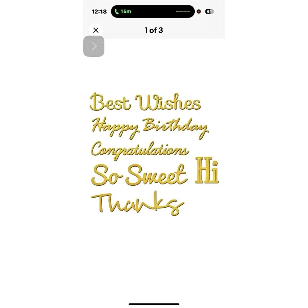 Phrase Set One Spellbinders Shapeabilities Die Set S4-563 Thank You Hi and more!